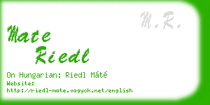mate riedl business card