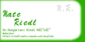 mate riedl business card